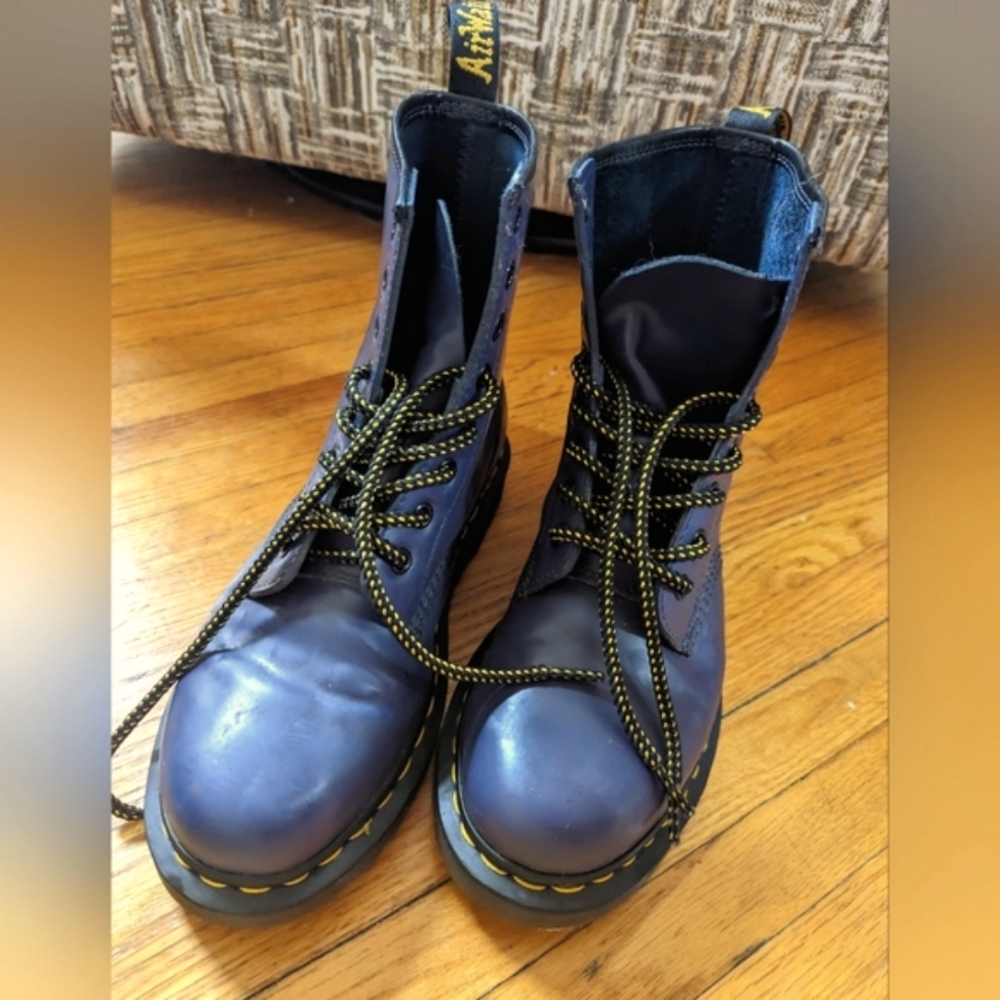 Dr. Marten's 1460 Classic Smooth Leather Lace-Up Boots - Indigo- EU 38 Women's 7